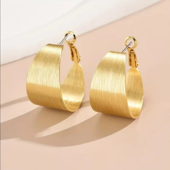 14K Gold Large Chunky Hoop Earrings Womens Round Big Hoops Jewelry 14 Karat NEW - Picture 1 of 6